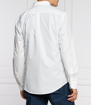 White Cotton Long Sleeved Shirt