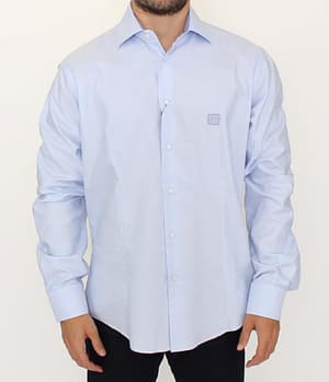 Cavalli Light blue cotton shirt