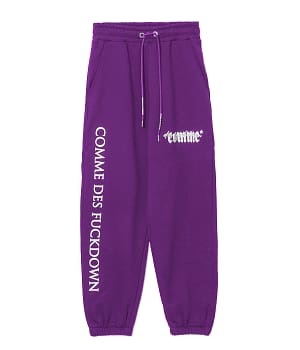 Comme Des Fuckdown Purple Cotton Jeans & Pant