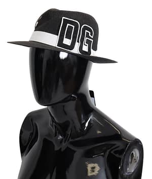 Black White DG King Wide Brim Fedora Cap Men Hat