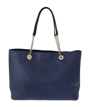 Blue Leather Halsey la vita Ostrich Handbag