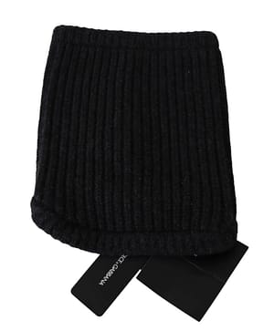 Black Men Balaclava Cashmere Knit Neck Wrap Hat