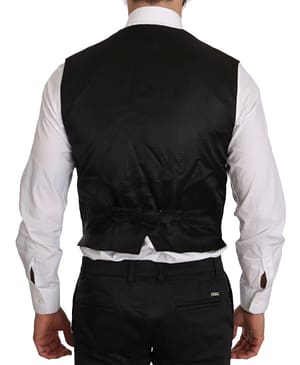Black Formal Dress Waistcoat Gillet Vest