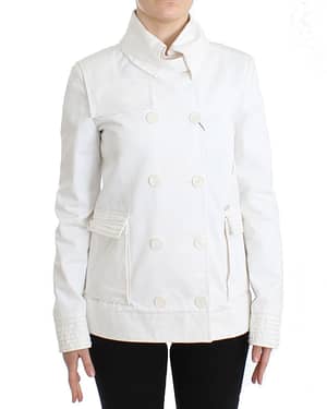 GF Ferre White Double Breasted Jacket Coat Blazer
