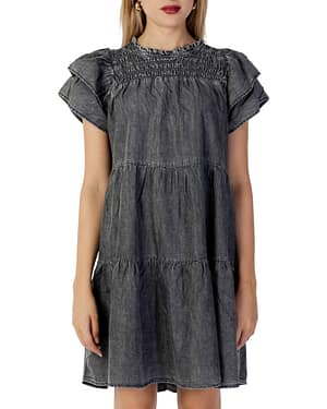Only Only Abito ONLBEA LIFE SS FRILL SMOCK DNM DRESS BJ