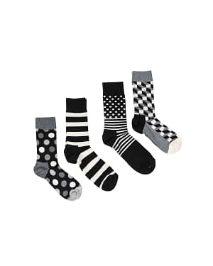 Happy Socks Intimo BLACK WHITE GIFT