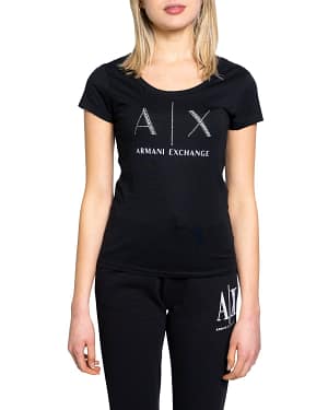 Armani Exchange Armani Exchange T-Shirt LOGO BORCHIE PICCOLE 8NYT83 YJ16Z