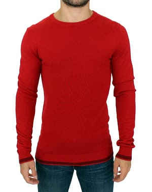 Costume National Red crewneck wool sweater