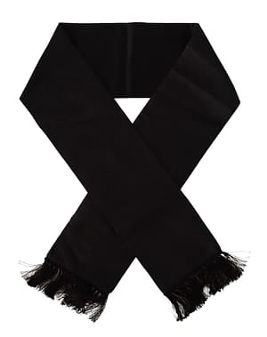 Dolce & Gabbana Black Patterned Silk Wrap Fringes Scarf