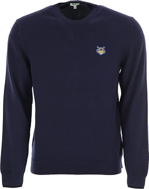 Kenzo Blue Cotton Sweater