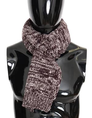 Dolce & Gabbana Bordeaux Wool Knitted Scarf