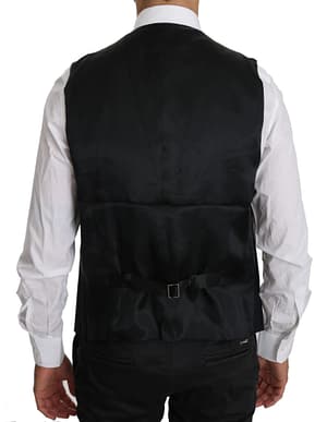 Black Waistcoat Formal Gilet Cotton Vest