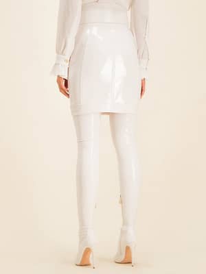 White Polyester Skirt
