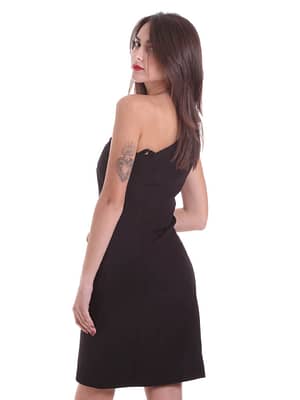 Black Polyester Soft Fit Dress
