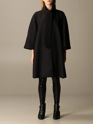 Love Moschino Black Virgin Wool Jackets & Coat