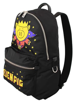 Black Golden Pig of the Year School Backpack