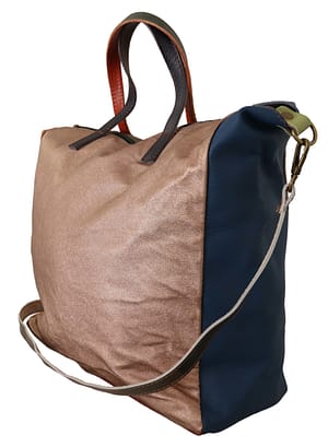 Multicolor Genuine Leather Shoulder Strap Women Tote Bag