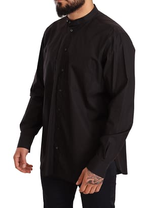Black 100% Cotton Formal Dress Top Shirt