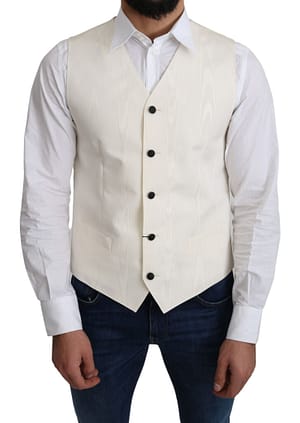 Off-White 100% Silk Formal Coat Vest