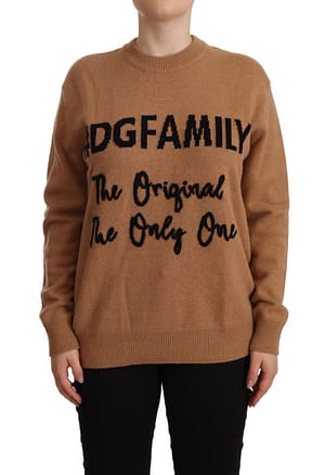 Dolce & Gabbana Beige Cashmere Crewneck #dgfamily Sweater