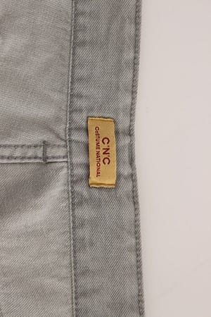 Gray denim regular fit jeans