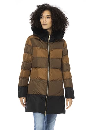 Baldinini Trend Brown Polyester Jackets & Coat