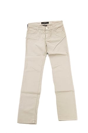 Silver Cotton Jeans & Pant