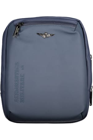 Aeronautica Militare Blue Polyester Shoulder Bag