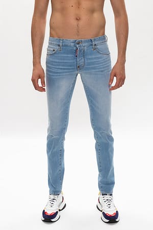 Dsquared2 Light Blue Cotton Jeans & Pant