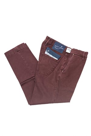 Jacob Cohen Burgundy Cotton Jeans & Pant