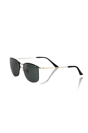 Black Metallic Fibre Sunglasses for man