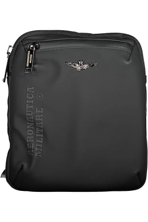 Aeronautica Militare Black Polyester Shoulder Bag