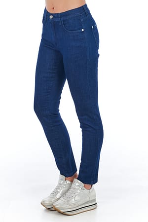 Frankie Morello Blue Cotton Jeans & Pant