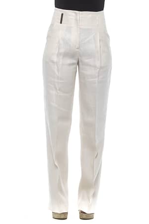 Peserico White Flax Jeans & Pant