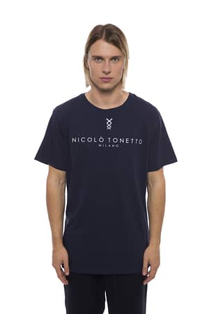 Nicolo Tonetto Blue Cotton T-Shirt