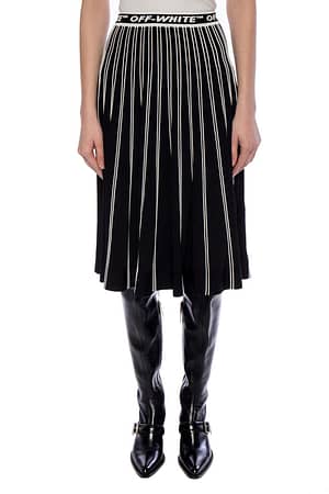 Off-white Black Viscose Skirt