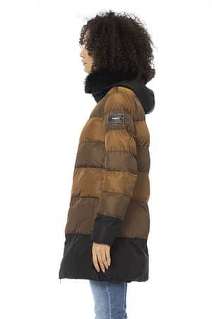 Brown Polyester Jackets & Coat