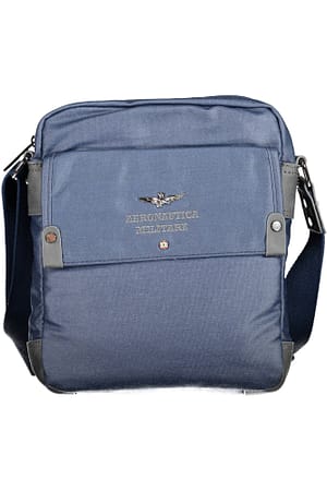 Aeronautica Militare Blue Cotton Shoulder Bag