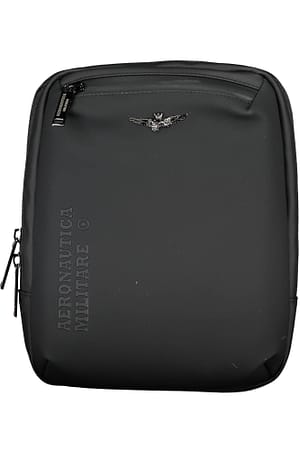 Aeronautica Militare Black Polyester Shoulder Bag