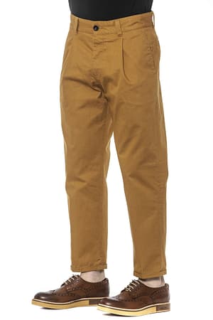 Brown Cotton Jeans & Pant