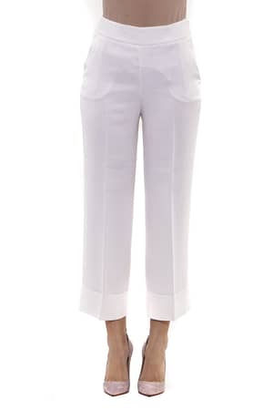 Peserico White Viscose Jeans & Pant