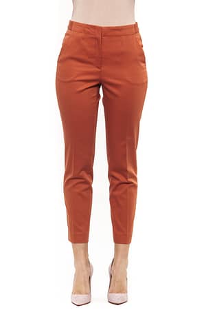 Peserico Orange Cotton Jeans & Pant