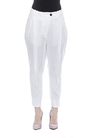 Peserico White Polyester Jeans & Pant