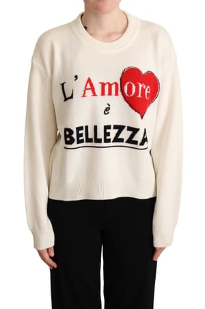 Dolce & Gabbana Multicolor Cashmere L'Amore E'Bellezza Pullover Sweater
