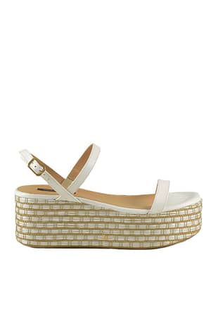 Shoes Sandals Platform Sandals Alberta Ferretti Platform Sandals cream-gold-colored elegant 