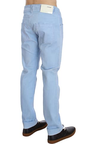 Acht Blue Cotton Stretch Low Waist Fit Jeans