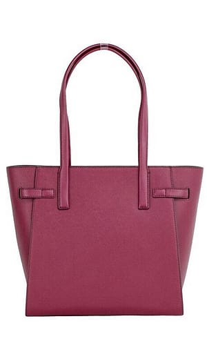 Carmen Large Mulberry Saffiano Leather North South Tote Handbag