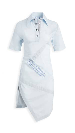 Off-white Light Blue Polyamide Dress