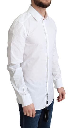 White 100% Cotton Men Dress Formal Shirt