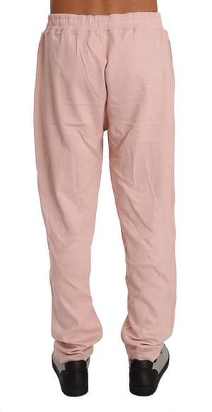 Pink Cotton Sweater Pants Tracksuit